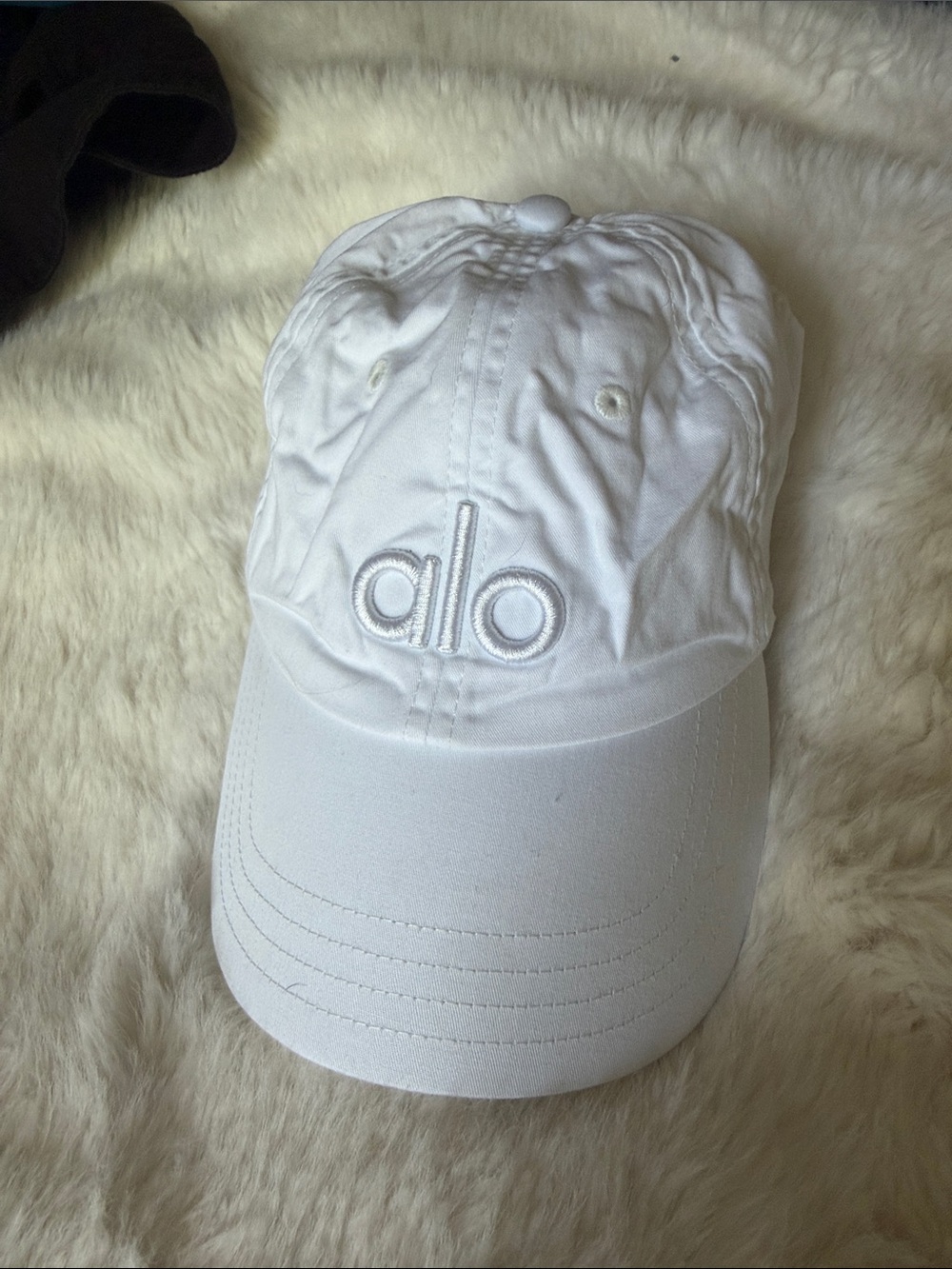 ALO Yoga White Embroidered Logo Baseball Cap